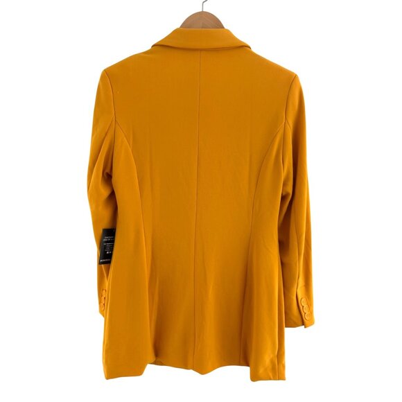 Size 10 $120.00 BOSTON PROPER Beyond Travel Gold Classic Boyfriend Blazer Jacket - Picture 10 of 14